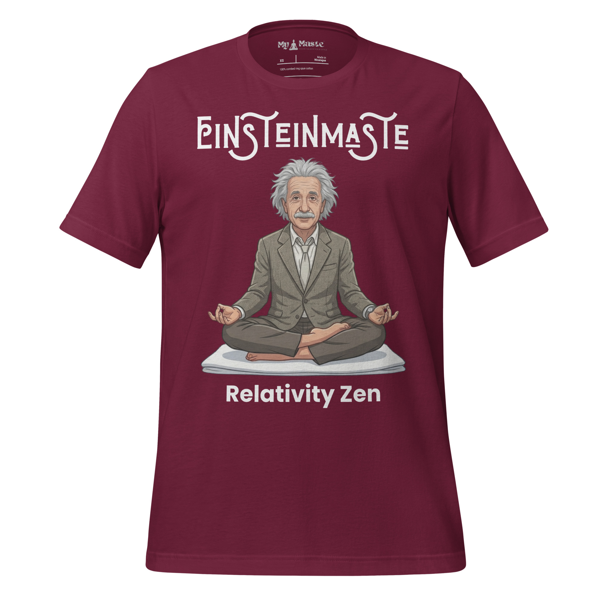 unisex-staple-t-shirt-maroon-front-6a4d8a03164a7.jpg - My Maste